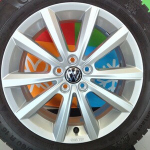 美品★冬セット★VW　フォルクスワーゲン　T-CROSS 純正　Merano　6J+35　100-5H　バリ溝スタッドレス★195/60R16　T-クロス　Tクロス★