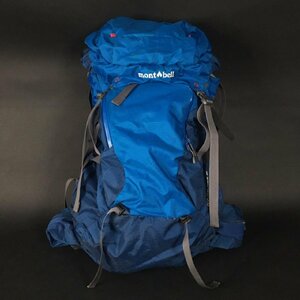 ER1020-4-3 モンベル トレッキングパック 35L CHA CHA PACK チャチャパック リュック mont-bell 青 ブルー H66xW36xD23cm 140サイズ