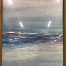 FG0926-24-3-3 「模写」 DEWEY REFLECTED SEA TRIPTYCH MY ART 額 海 波 額108㎝×62cm×2cm 200サイズ_画像7