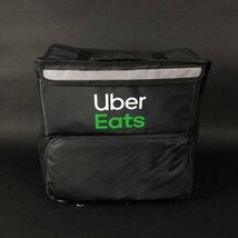 ER1031-20-3 Uber Eats ウーバーイーツ 配達用 バッグ ブラック 宅配 リュック 保温バッグ 大容量 キャリーバッグ 43×43×25cm 140サイズ_画像1