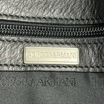 大容量/本革 ●GIORGIO ARMANI ジョルジオアルマーニ メンズ 2way ブリーフケース ショルダー 3室 機能性抜群 レザー ブラック 通勤 鞄 黒_画像10