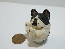 ★Q404☆ミニチュア　動物　フィギュア　犬　まんまるいぬ　フレンチブルドッグ（パイド）☆ドールハウス_画像1