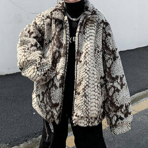  thick men's fur coat fur coat winter cotton inside go in jacket blouson easy thick gentleman outer mouton jacket protection against cold ..M~3XL