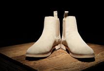 大人気サイドゴアブーツ 本革 ショートブーツ メンズブーツ 短靴 冬靴 カジュアルブーツ ベージュ 26.0cm_画像8