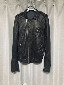 Rick Owens リックオウエンス 07SS ソフトラムレザーライダースジャケット BLACK XS