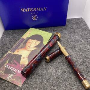 PE802□WATERMAN ウォーターマン 万年筆 lady agathe レディ アガサ ペン先18K750 M 箱 専用ケース付き 筆記未確認 美品 ★イニシャル入り