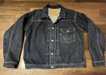 98年　バレンシア製/濃紺　LEVI'S 506XX BIG E デニムジャケット 48 ファースト インディゴ ボタン裏555 アメリカ製 _画像1