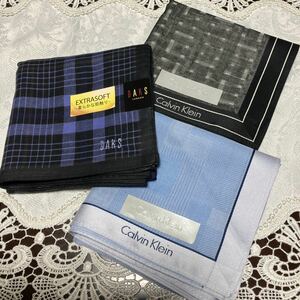  free shipping Calvin Klein Dux men's handkerchie 3 pieces set!! gauze Touch brand handkerchie wonderful men's .