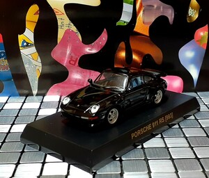 絶版 PORSCHE 911 RS （993）色:ブラック KYOSHO 1/64 京商 ミニカー コレクション ポルシェ 黒 美品 外箱なし 