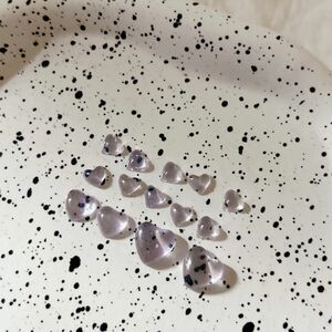 オーロラハート ネイルパーツ 紫 パープル 韓国 ハンドメイド DIY ワンホン