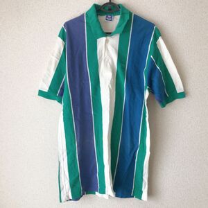 vintage 80s 90s Staynit　ポロシャツ 太ストライプ　刺繍　半袖