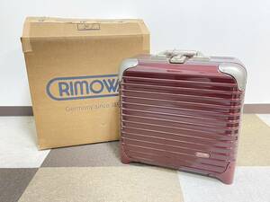 ほぼ未使用 RIMOWA 88140342 LIMBO BUSINESS TROLLEY キャリーケース リンボ ビジネストローリー 24L カルモナレッド リモワ 