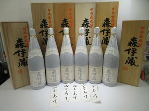 6本セット 森伊蔵 かめ壺焼酎 一升 1800ml 25% 芋焼酎 未開栓 古酒 1円スタート ※和紙汚れ,傷有り 木箱×6/11-2-2