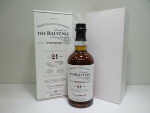 新品 バルヴェニー 21年 ポートウッド THE BALVENIE PORT WOOD 700ml 40% シングルモルト スコッチウイスキー 箱,外箱,保護紙付き/B33798