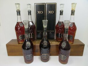 7本セット カミュ XO ロングネック CAMUS 700ml コニャックブランデー 未開栓 古酒 1円スタート 箱×2/11-17-3