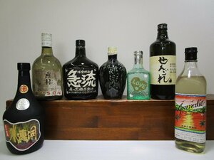 7本セット 焼酎 (米,球磨,黒糖,甲類乙類) 300-720ml 25-40% 未開栓 古酒 1円スタート/11-21-11