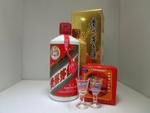 貴州茅台酒 マオタイ酒 天女 2012 500ml(919g) 53% KWEICHOW MOUTAI 中国酒 未開栓？古酒 箱,ミニグラス ※キャップフィルム剥がれ/A36899_画像1