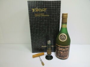 E.ブルーノ ナポレオン エクストラリザーブ E.BRUNOT 700ml 40% ブランデー 未開栓 古酒 箱,コルク抜き,ライター付き/B34422