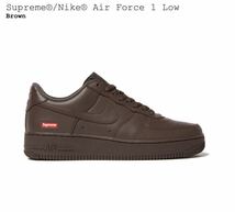 【希少サイズ】 国内正規品 SUPREME x NIKE Air Force 1 LOW BROWN 29cm_画像2