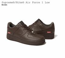 【希少サイズ】 国内正規品 SUPREME x NIKE Air Force 1 LOW BROWN 28.5cm_画像1