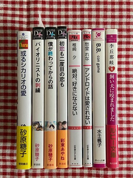 BL小説　８冊セット　　砂原糖子/彩東あやね/椎崎夕/愁堂れな/水壬楓子/李丘那岐