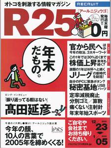 R25 #眞鍋かをり 今年の顔・言葉 #高田延彦 インタビュー #プロレスラー #出てこいや！ #非売品 