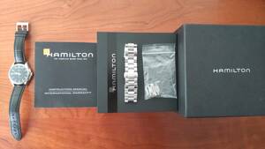 ハミルトン ジャズマスター デイデイト H325050 自動巻き 動作問題なし 公式メタルバンド 箱説明書コマ付属