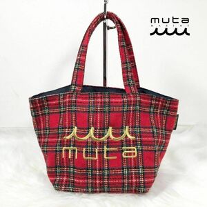 muta ムータ ウール チェック ハンドバッグ トートバッグ