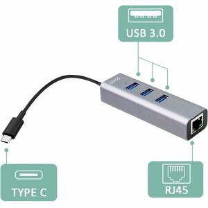 MacBook USB ハブ MacBookハブ USB-C 3ポート USB3.0イーサネットアダプター付