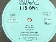 【80's】Yazoo / Only You、Situation （1982、12inch Maxi-Single、西ドイツ盤、Situation：5:20、Only You：3:10、Mute Records）_画像4