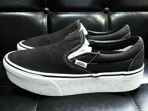 美品 VANS 厚底 スリッポン プラットフォーム 黒 26.5cm ヴァンス SLIP-ON PLATFORM