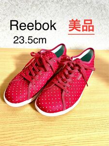 【美品】Reebok 23.5cm ショッキングピンク スニーカー