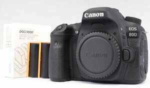 【 美品 | 動作保証 】 Canon EOS 80D ボディ 【 純正予備バッテリー・互換デュアルチャージャー 追加付属 】
