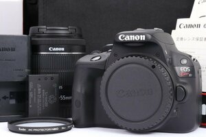 【 美品 | 動作保証 】 Canon EOS Kiss X7 EF-S18-55 IS STM レンズキット ブラック 【 カメラバッグ・レンズプロテクター 追加付属 】