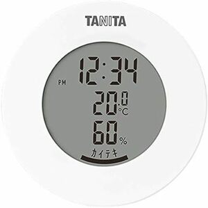 ホワイト タニタ 温湿度計 時計 温度 湿度 デジタル 卓上 マグネット ホワイト TT-585 W