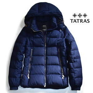 [定価14万] タトラス TATRAS DOMIZIANO ダウンジャケット 02 メンズM 紺 ネイビー Rライン スリム ポーランド製 MTA16A4289