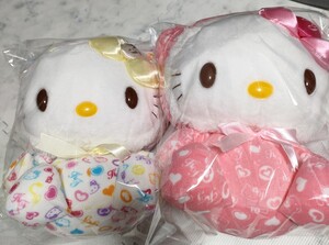 ハローキティ★HELLOKITTY★モノグラム柄ぬいぐるみ2体セット★タグ付き