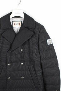 66 美品 モンクレール ガムブルー MONCLER ワッペン ダウン Pコート ブラック COAT [0] メンズ トムブラウン ダウンジャケット 　 I961 