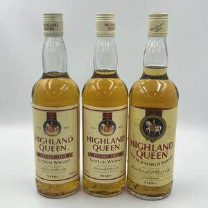 EA8034(122)-614/IK4000　酒　※同梱不可　3本まとめ　HIGHLAND QUEEN　FINEST OLD　SCOTCH　WHISKY　40％　700ml　2本/43%　750ml　1本