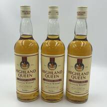 EA8034(122)-615/IK4000　酒　※同梱不可　3本まとめ　HIGHLAND QUEEN　ハイランドクイーン　FINEST OLD　SCOTCH　WHISKY　40％　700ml_画像1