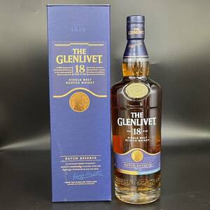 A286846(122)-262/AM4000　酒　THE GLENLIVET　18年　SINGLE MALT SCOTCH WHISKY　ウイスキー　40％　700ml　箱付き