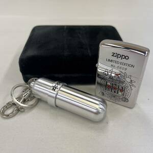 E295366(123)-610/TY3000　ライター＆オイルタンクセット　Zippo　ジッポ　Limited Edition　No.0609　スロット　ケース付き