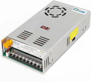 DROK スイッチング電源 AC 110/220V→DC 0-48V 5A 240W 電圧調整可能 安定化電源 直流電源変換器 過負荷電圧遮断 コンバーター