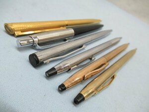 6本セット★Dunhill/PARKER/SHEAFFER/CROSS ボールペン 全長12.3～14.0㎝ ダンヒル パーカー シェーファー クロス 文房具 筆記用具 87766★