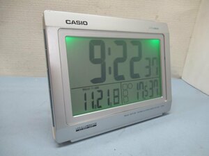 ◆CASIO DQL-130NJ 電波置き時計 カシオ 目覚まし 温度 湿度計 電池付き 動作品 87777◆！！