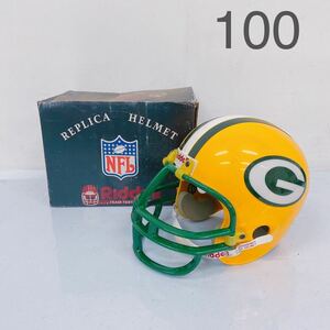 11D37 NFL ヘルメット Riddell Green Bay Packers グリーンベイパッカーズ 黄色 REPLICA 元箱付