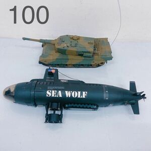 11D40 MARUI ラジコン まとめ SEA WOLF RC BATTLE TANK 戦車 潜水艦 2点セット おもちゃ 