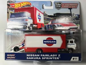 ホットウィール チームトランスポート ニッサン フェアレディZ サクラ スプリンターHW NISSAN FAIRLADY Z SAKURA SPRINTER TEAM TRANSPORT