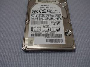 貴重品 2.5inch ATA/IDE HDD HITACHI TRAVELSTAR IC25N040ATCS04-0 40GB 4200RPM 9mm