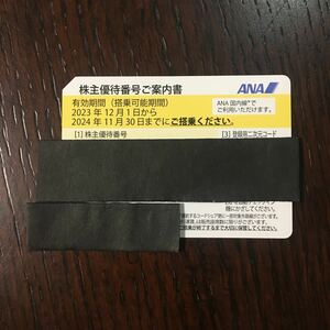 【最新・コード通知送料無料】ANA 全日空 株主優待券1枚　搭乗国内片道５０％割引　ミニレター対応63円　2024年11月30日まで